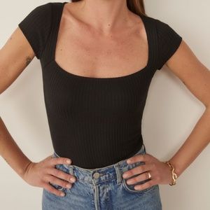 Réformation Bardot Knot Top